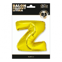 Balon foliowy złoty litera Z (85 cm)